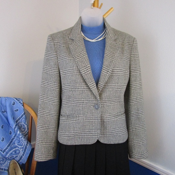 Astor One Jackets & Blazers - ⭐HP⭐ VTG 80's Astor One Hounds-tooth Plaid Blazer